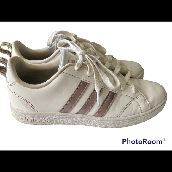 Adidas White & Rose Gold Sneakers Size 7 - Picture 4 of 6